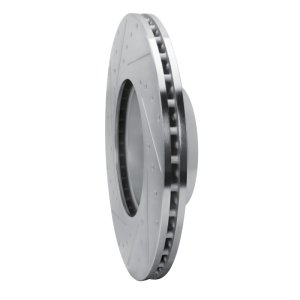 BMW 430I Gran Coupe Brake Rotor (1) - Front Right - R1 Concepts - Drilled & Slotted - Silver - `18-`25